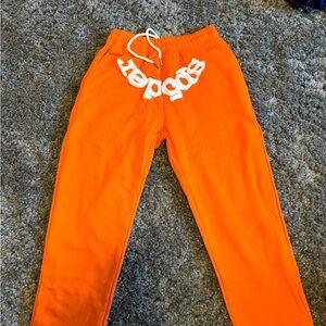 Sp5der Legacy Orange Sweatpants Jogger Size MEDIUM AND FAST SHIPPING